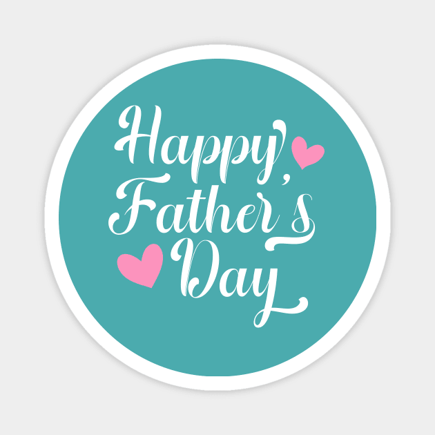 Simple Happy Father's Day Calligraphy Magnet by Jasmine Anderson